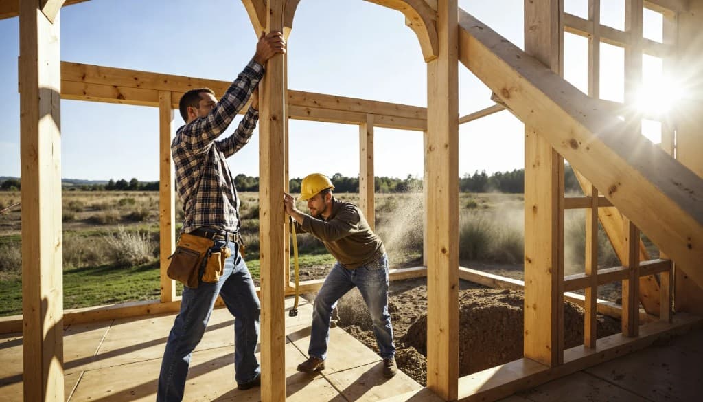 Elite Builders framing crew building a custom home in Northern California